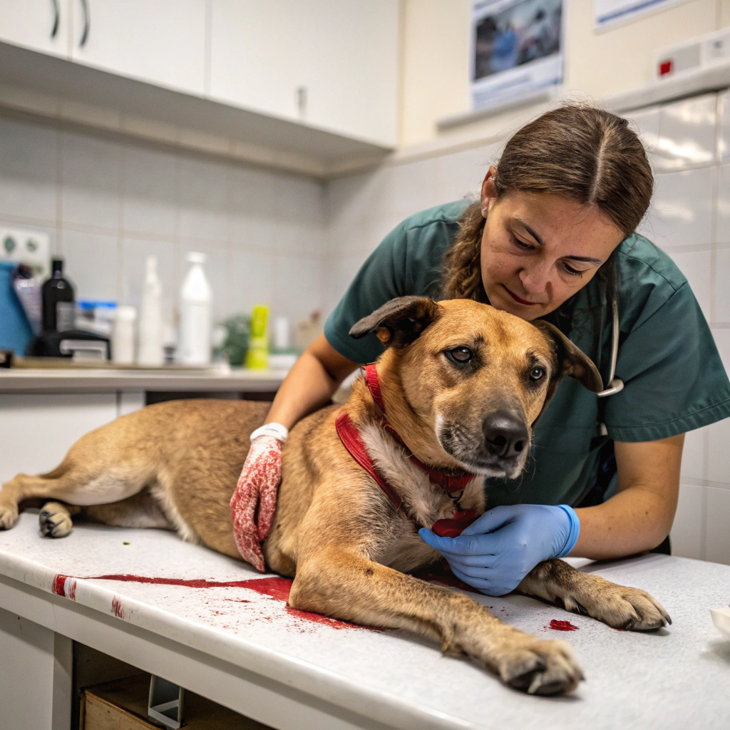 cura de heridas en perro